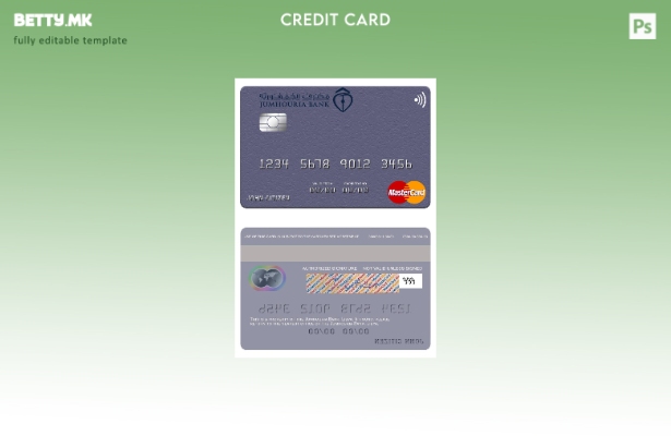 Шаблон за мастер картички во модерен стил Libya Jumhouria Bank